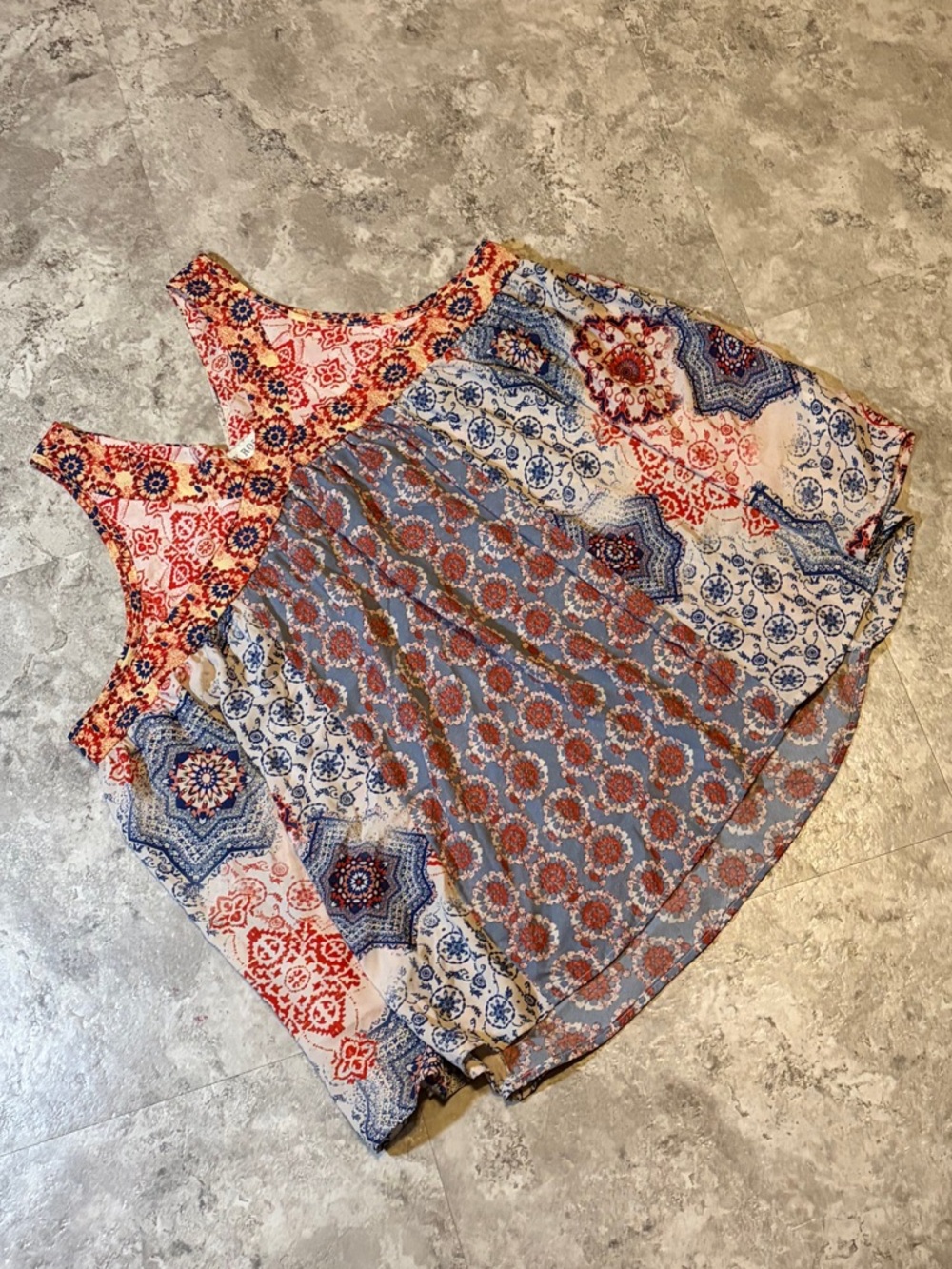 Boho breathable light weight tank top blouse | size xxl